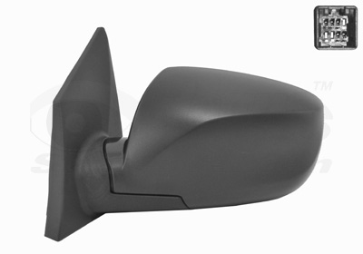 Rétroviseur gauche, noir, électrique, chauffant