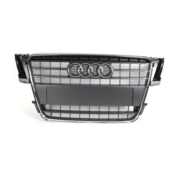 Grille de calandre, gris minéral, avec support de plaque