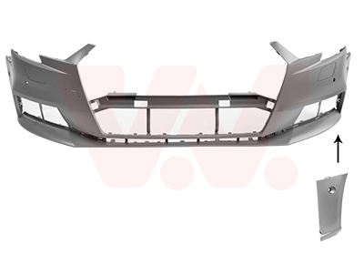 Pare-chocs avant, a peindre, avec emplacement radars, avec option lave phare, avec park assist,4 trous, modèle S-line