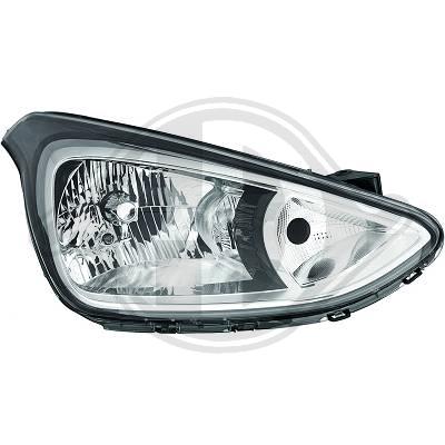 Phare avant droit, électrique, lampes H4+H7, avec projecteurs directionnels