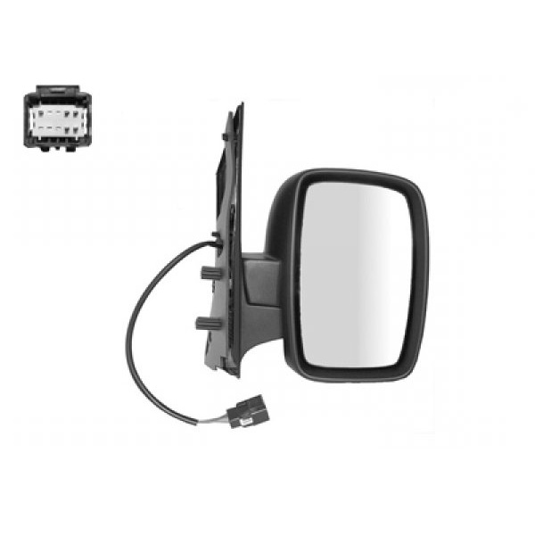 Rétroviseur gauche, a peindre, électrique, rabattable électriquement, chauffant, avec sonde de température, simple glace