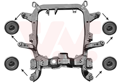 Berceau avant support moteur