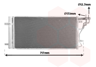 Condenseur avec bouteille 1.0 t-gdi / 1.6 t-gdi 605x291x16