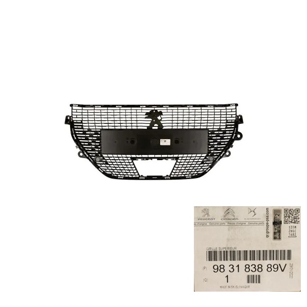 Grille de calandre avant, noir perla, avec emplacements radars