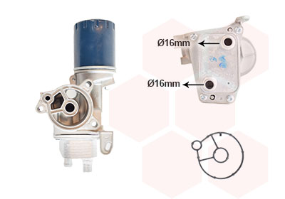 Radiateur d'huile pour moteur 2.0 bluehdi moteur: ehy (dw10fcc) avec bo tier de filtre huile