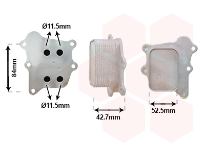 Radiateur d'huile pour moteur 1.0 sans bo tier de filtre huile