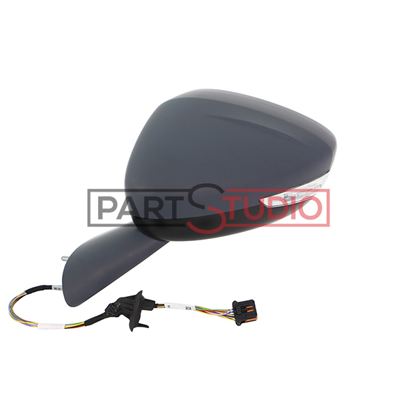 Rétroviseur gauche, à peindre, rabattable électriquement, feu clignotant led, avec éclairage au sol, modèle grand space tourer