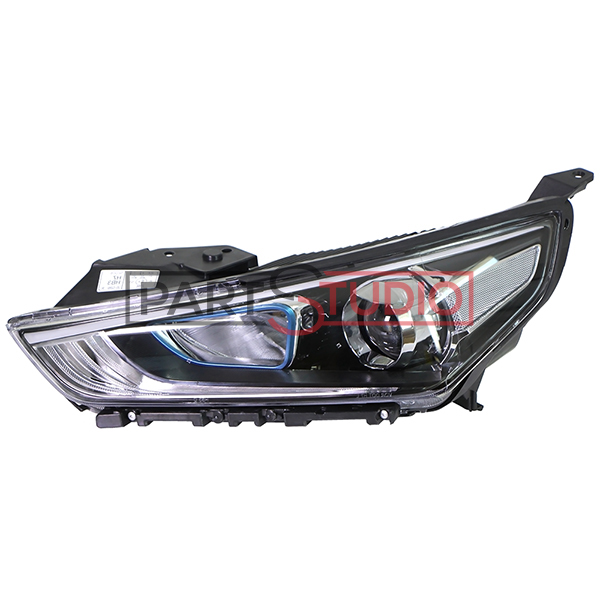 Phare avant gauche, lampe h7+hb3, bleu