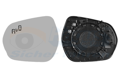Glace de rétroviseur gauche, chauffante, détecteur d'angle mort
