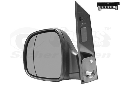 Rétroviseur gauche, noir, électrique, chauffant
