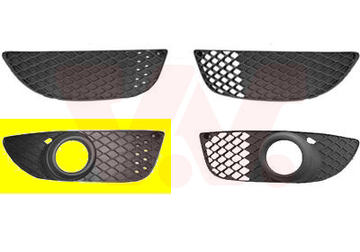 Grille de pare-chocs avant, droite, avec emplacement antibrouillard