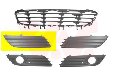 Grille de pare-chocs avant, droite, sans emplacement antibrouillard