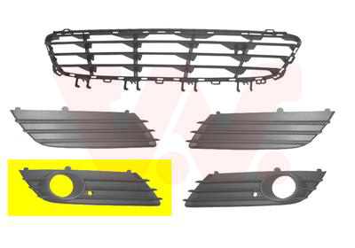 Grille de pare-chocs avant, droite, avec emplacement antibrouillard
