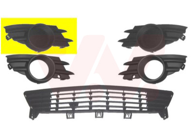 Grille de pare-chocs avant, droite, sans emplacement antibrouillard