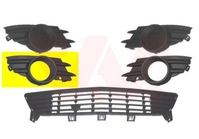 Grille de pare-chocs avant, droite, avec emplacement antibrouillard
