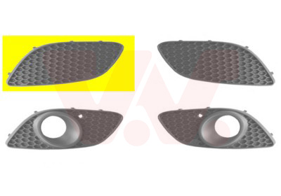 Grille de pare-chocs avant, droite, sans emplacement antibrouillard