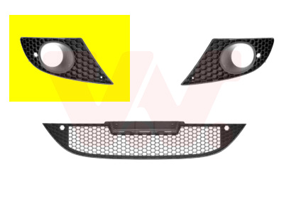 Grille de pare-chocs avant droit, avec emplacement antibrouillard