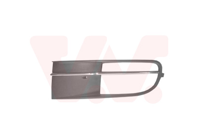 Grille de pare-chocs avant, gauche, noire, avec emplacement antibrouillard, avec moulure chromée
