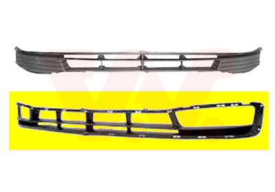 Grille de pare-chocs avant, noire, avec emplacement antibrouillard