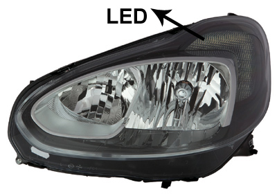 Phare avant gauche, feu diurne led