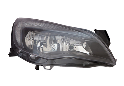 Phare avant droit, fond chrome, lampes H7+H7 (AR2)