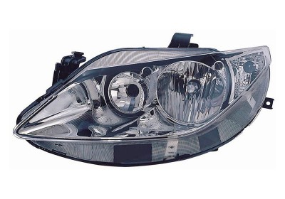 Phare avant gauche, fond chrome, lampe h7 h7, avec moteur