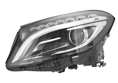 Phare avant gauche, lampe d3s + led, modèle xénon