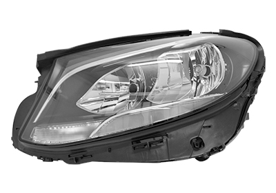 Phare avant gauche, lampe h7+h7, avec led