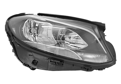 Phare avant droit, lampe h7+h7, avec led