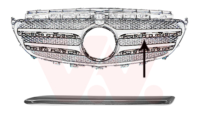 Moulure grille de calandre gauche, chromée, partie supérieure, modèle pack amg
