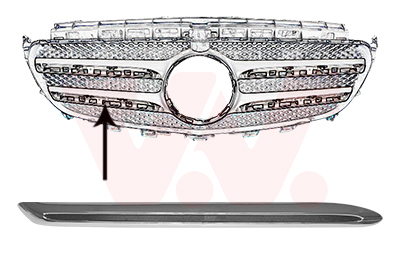 Moulure grille de calandre droite, chromée, partie inférieure, modèle pack amg
