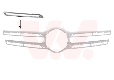 Moulure grille de calandre supérieure droite, chromée, modèle suv X253