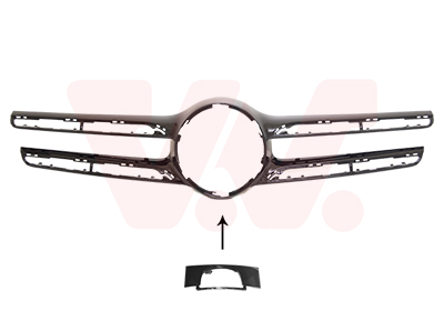 Moulure grille de calandre, noire, avec emplacements caméra, modèle suv X253