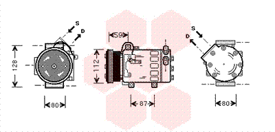 Compresseur airco 1.4 hdi 01-06