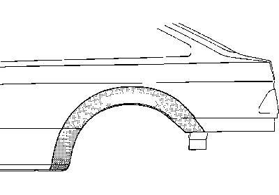 Arc d'aile arrière gauche, modèle 4 portes