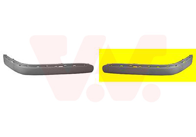 Bandeau de pare-chocs avant gauche, avec trous pour baguette, sans emplacement radars, modèle élégance