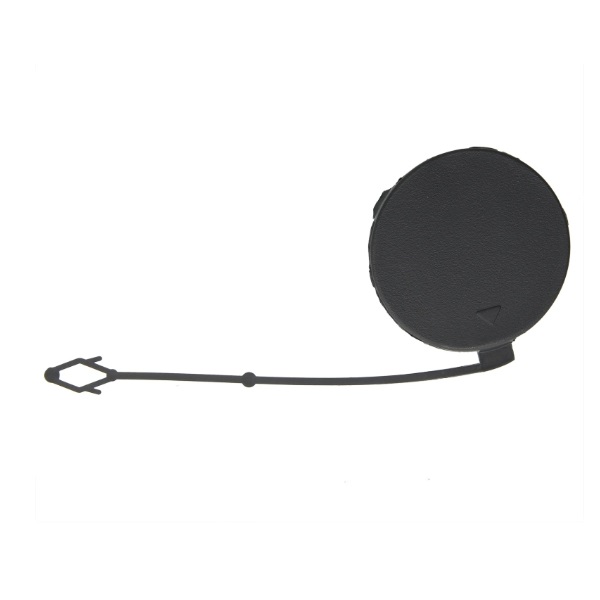Cache crochet de pare-chocs avant droit, noir