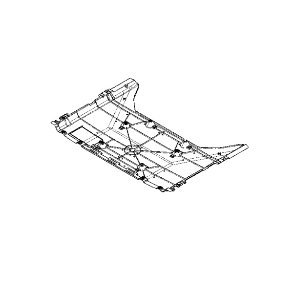Cache sous moteur, partie sous plancher