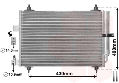 Condenseur de climatisation, modèle 1.6 HDi / 2.0 HDi