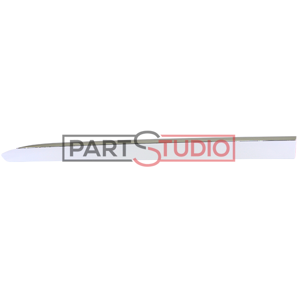 Moulure de porte avant gauche, a peindre, avec chrome