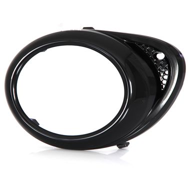 Enjoliveur de feu antibrouillard avant gauche, noir brillant, avec emplacement moulure chromée