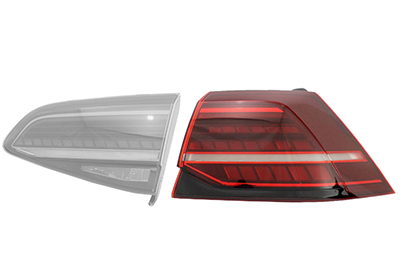 Feu arrière droit, sur aile, led, rouge foncé, modèle 3/5 portes