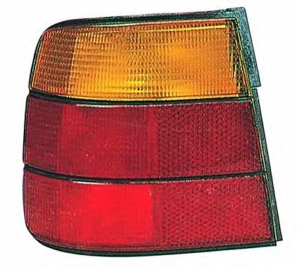 Feu arrière gauche, orange et rouge
