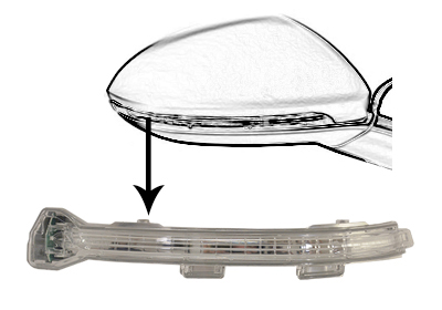 Feu clignotant de rétroviseur droit, led