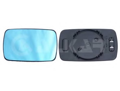 Glace de rétroviseur gauche, bleue, chauffante