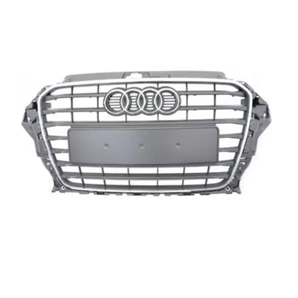 Grille de calandre, noire brillante avec chrome