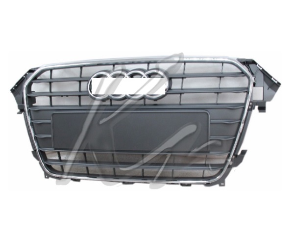 Grille de calandre, avec cadre chromée