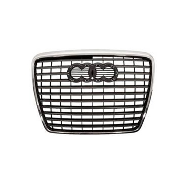 Grille de calandre grise, avec enjoliveur chromée