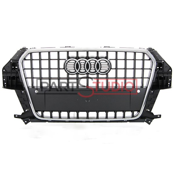 Grille de calandre, grise, avec emplacements radars