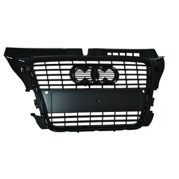 Grille de calandre noire, avec moulure noire, avec emplacements radars